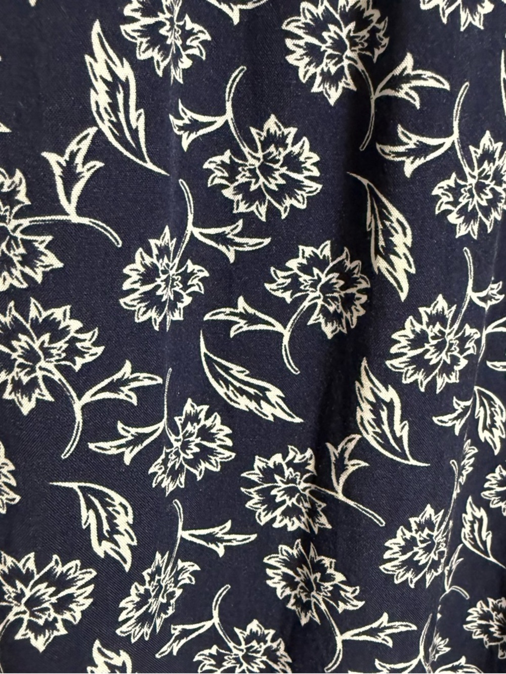 Old Navy Navy and White Floral Midi Dress Sleeveless size medium - Picture 3 of 9